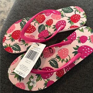 Vera Bradley Pink Strawberry Sandals